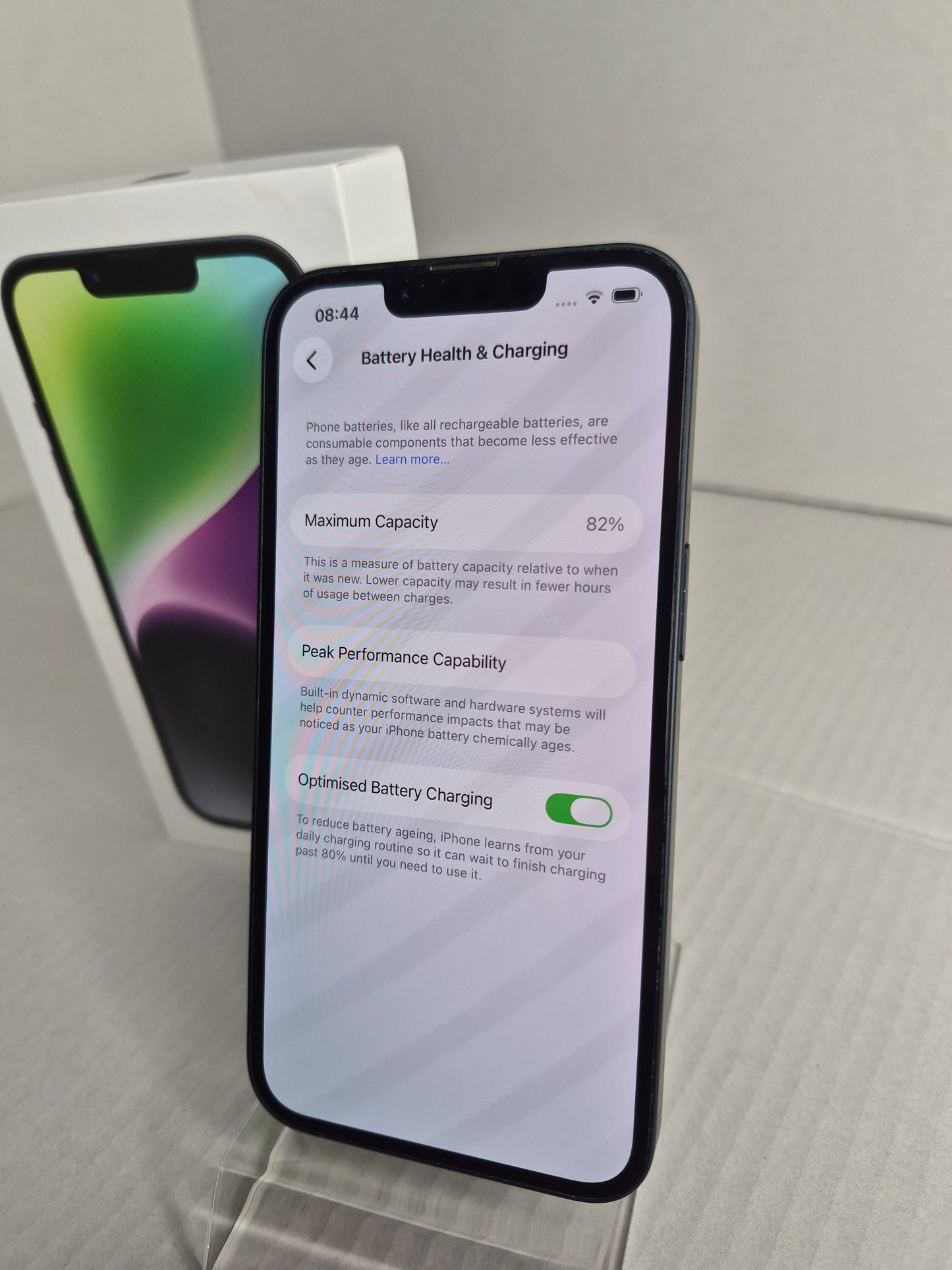 Apple iPhone 14 128GB Midnight Factory Unlocked w/ Box 82% Battery Health (Free UK Shipping)