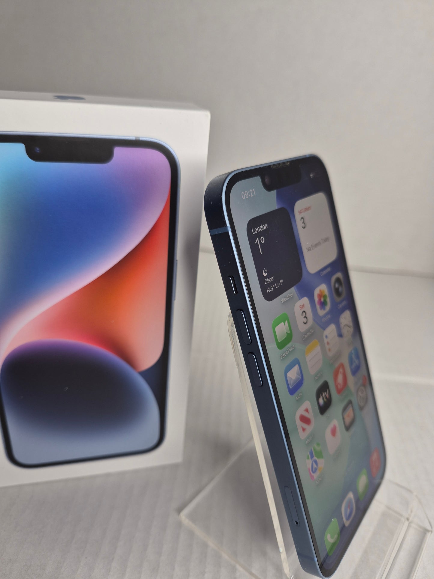 Apple iPhone 14 128GB Blue Unlocked w/Box 81% Battery Health (Free UK Shipping)