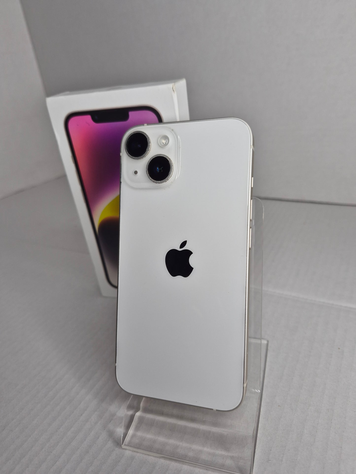 Apple iPhone 14 128GB Starlight Factory Unlocked w/ Box 81% Battery Health (Free UK Shipping)