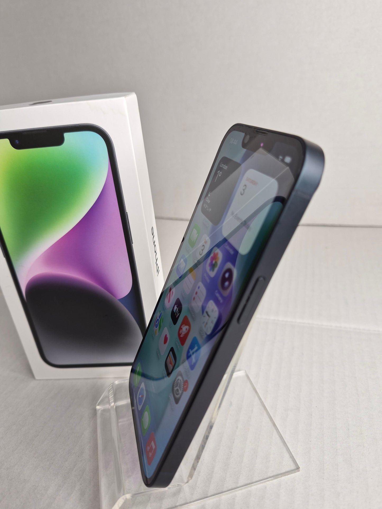 Apple iPhone 14 128GB Midnight Factory Unlocked w/ Box 82% Battery Health (Free UK Shipping)