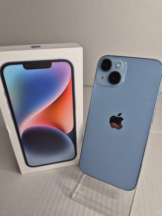 Apple iPhone 14 128GB Blue Unlocked w/Box 81% Battery Health (Free UK Shipping)