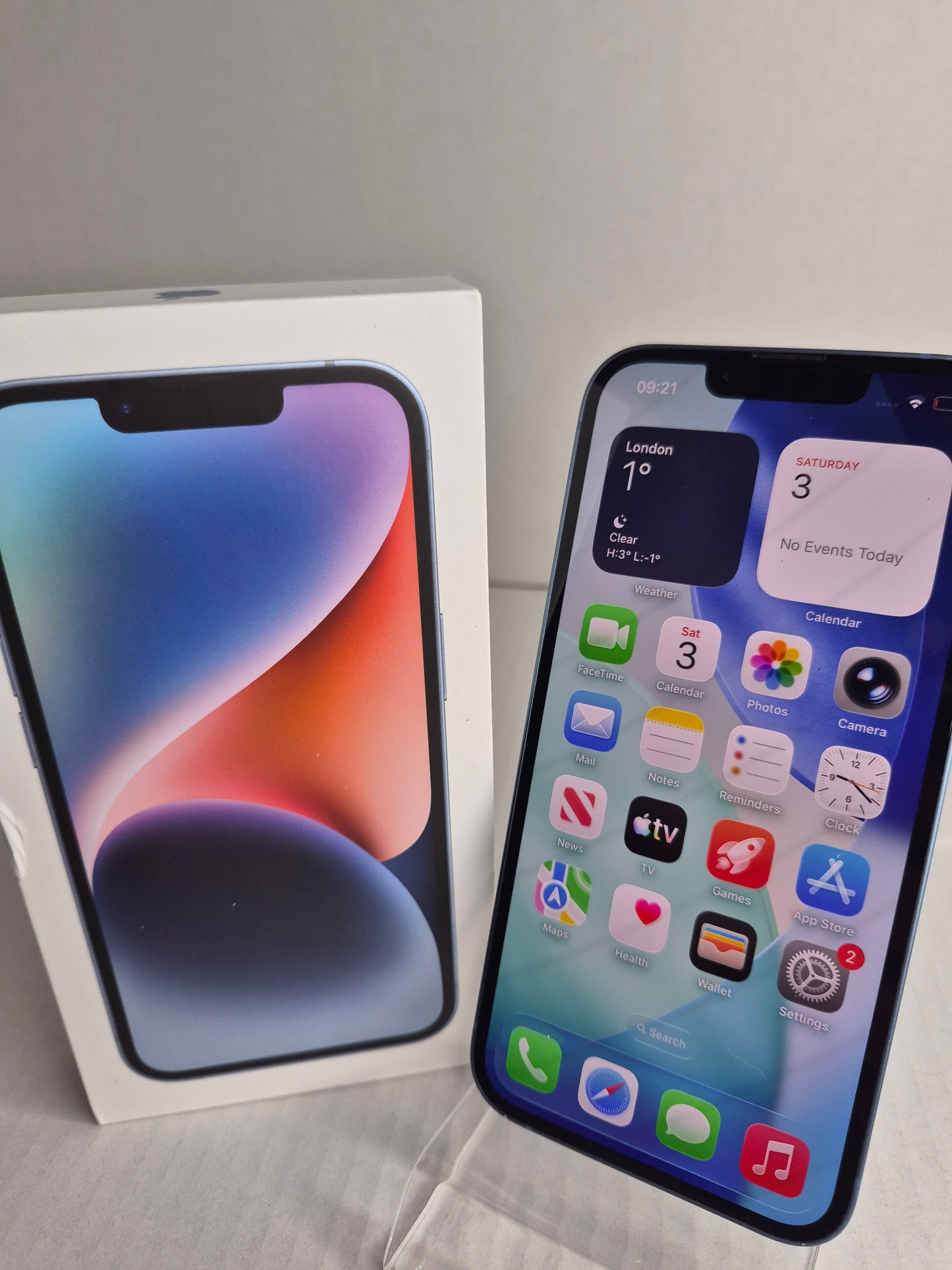 Apple iPhone 14 128GB Blue Unlocked w/Box 81% Battery Health (Free UK Shipping)